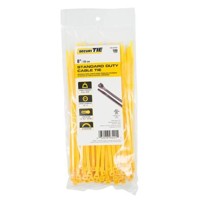 Ecm Industries Cable Ties 8 Inch Yellow 100 Pack CT8-50100Y