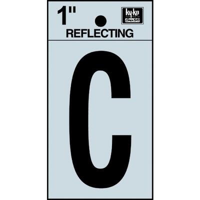  Hy-Ko Reflective Adhesive Letter C 1 Inch  1 Each RV15-C