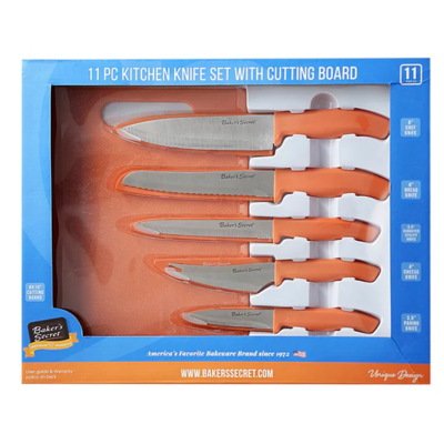 KITCHEN KNIFE SET W/CB 11PC