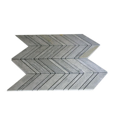  Mosiac Tile  10x11.5 Inch Shervon Gray 1 Each N003