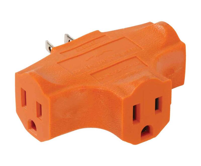 Do It Best 3 Outlet Tap Carded 15A 125V Orange 1 Each ADAPTER-OR