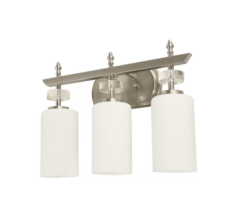 Designers  Vanity Lamp 3 Light Satin Nickel 1 Each 05474-41