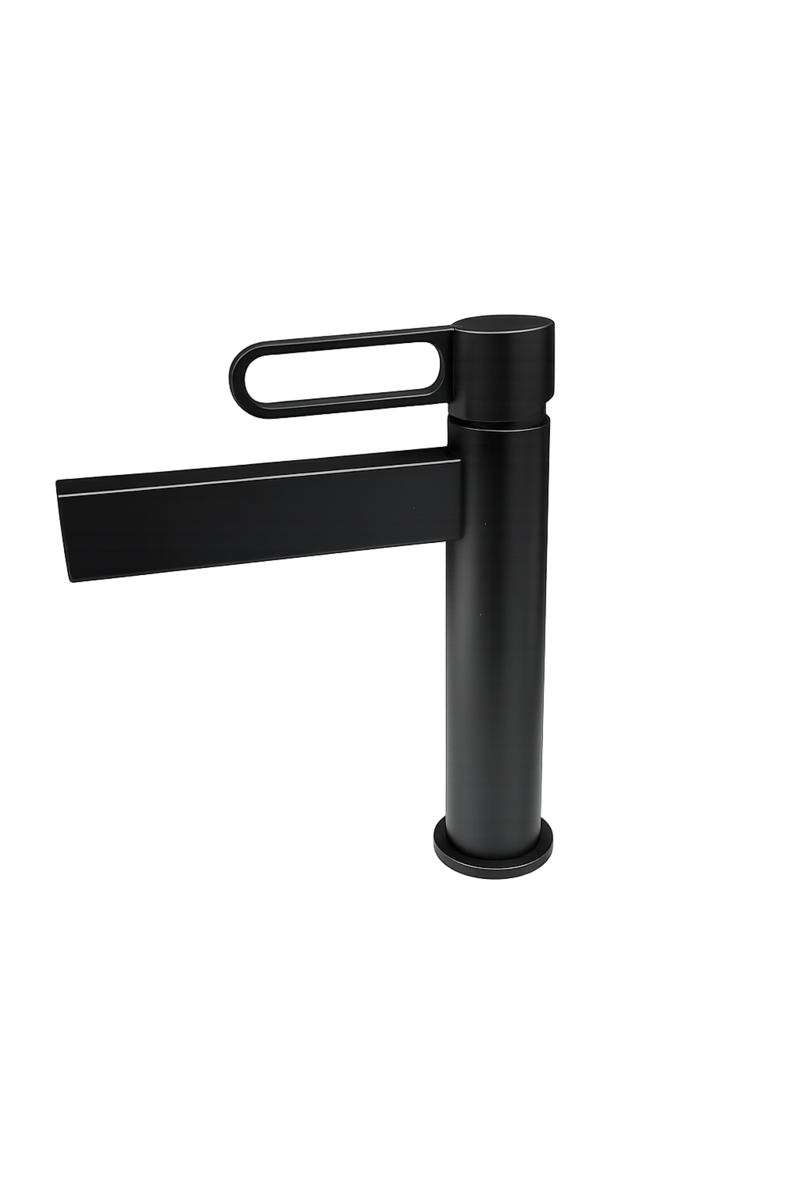 SHORT BASIN MIXER BLACK