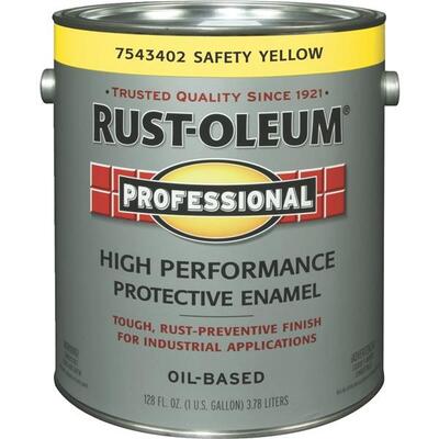 Rust-Oleum Professional Protective Enamel Paint Safety Yellow 1 Gallon 7543402: $172.52