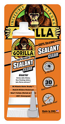  Gorilla Silicone Sealant 2.7 Ounce Clear 1 Each 8090002 108324