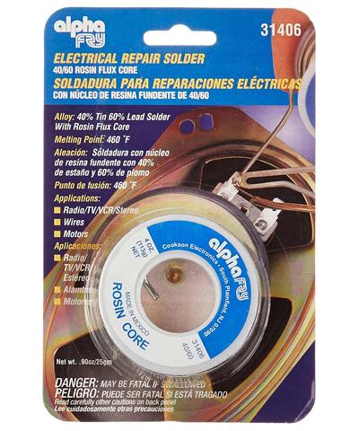  Alpha  Electrical Solder 4 Ounce 0.93 Inch 1 Each AM31406