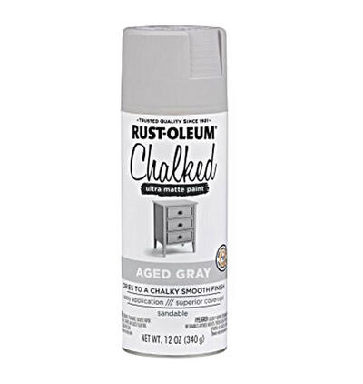 Rust-Oleum Chalked Ultra Matte Spray Paint 12oz Aged Gray 1 Each 302592