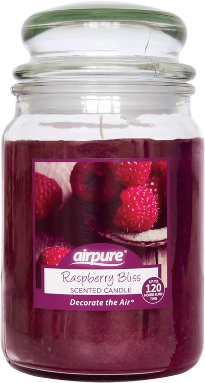 Airpure Scented Jar Candle Raspberry Bliss 18oz 1 Each 18OZ302
