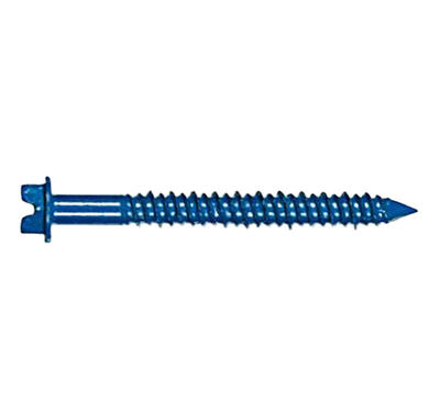 Hillman Slotted Hex WH Con Screw Anchor 1/4x1-3/4 In Blue 1 Each 375294: $1.31