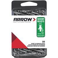  Arrow Short Rivet  3/16x1/8 Inch   Aluminum  50 Pack  RSA3/16IP