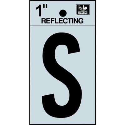  Hy-Ko Reflective Adhesive Letter S 1 Inch  1 Each RV-15/S