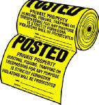  Hy-Ko Private Property Sign  12x12 Inch  Yellow  1 Each TSR-100
