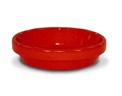 CERA SAUCER RED 3.75