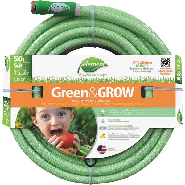 Element Green & Grow  Garden Hose 5/8 Inchx50 Foot  Green  1 Each CELGG58050