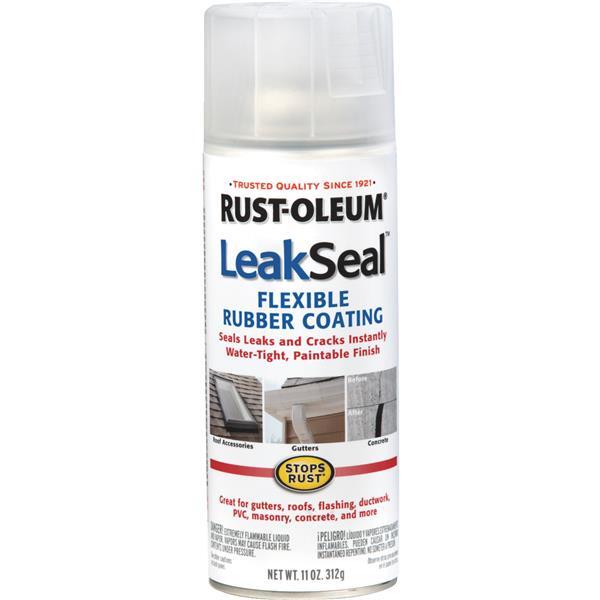 Rust-Oleum LeakSeal Flexible Rubber Coating 12oz Clear 1 Each 265495