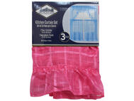 The Palace Home Plaid Sheer Kitchen Curtain 1 Each 742-0434876: $22.92