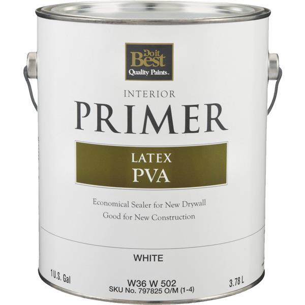 Do It Best PVA Interior Latex Drywall Primer White 1 Gallon W36W00502-16: $60.40