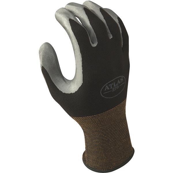  Show Atlas Men's Nitrile Coated Gloves Black 1 Each 370BL-08.RT