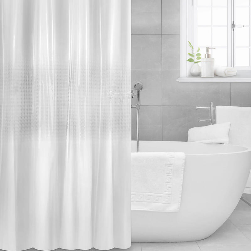 Shower Curtain 3D Ombre White 1 Each 50061.Z.01