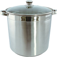  EuroHome Stock Pot With Glass Lid 16 Quart Stainless Steel 1 Each 3016