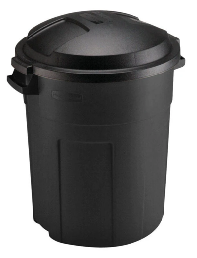 Roughneck 20 Gallon Black Plastic Trash Can