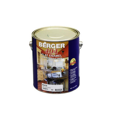 Berger 404 Emulsion Flat Enamel White 1 Gallon P113468: $164.95