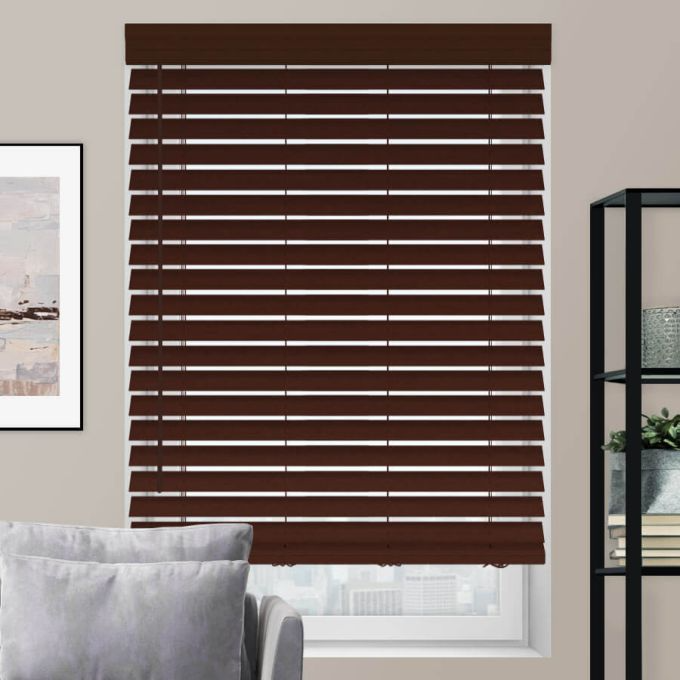 Global Specialty Products Fauxwood Blind 72x64 Inch Mahogany 1 Set ...