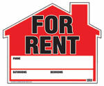  Hy-Ko For Rent House Shaped Sign 19x24 Inch  1 Each RS-901