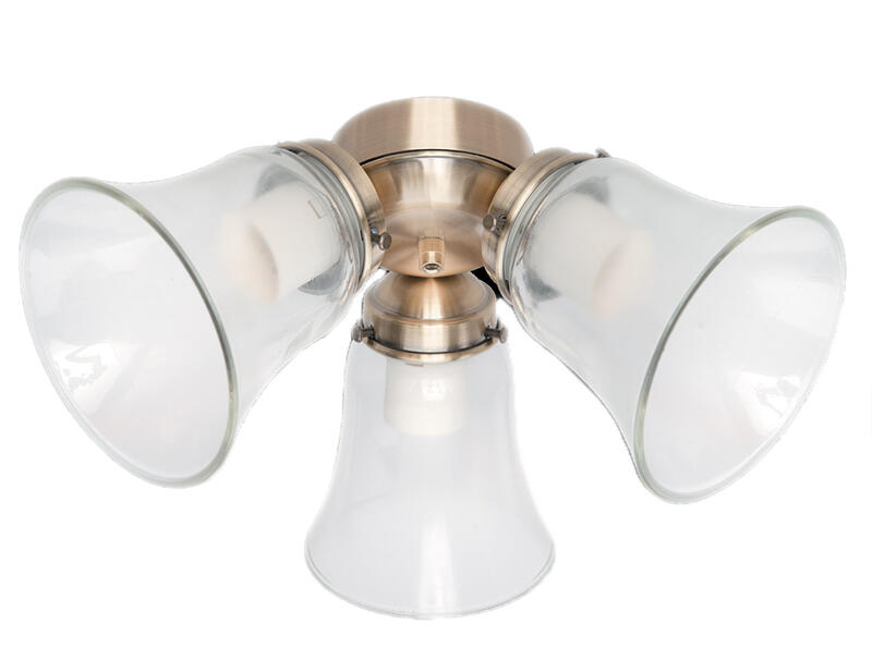Hunter Fan Light Kit 3 Light Antique Brass 1 Each 24310 M&C Home Depot