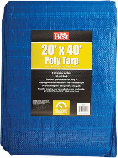  Do It Best  All Purpose Tarp  20x40 Feet  Blue 1 Each 767921