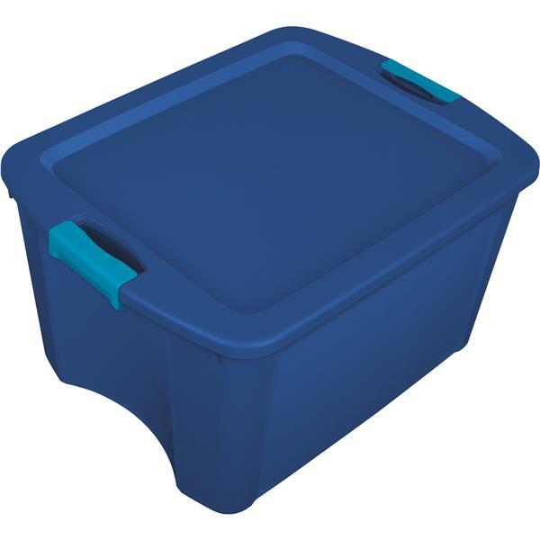 Sterilite Storage Tote W/Latch 18 Gallon Blue 1 Each 14467406