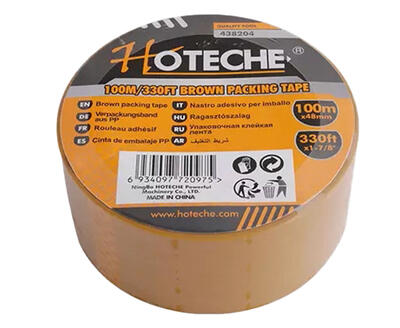  Hoteche Brown  Packing Tape  100mx48mm  Yellow 1 Roll  438204