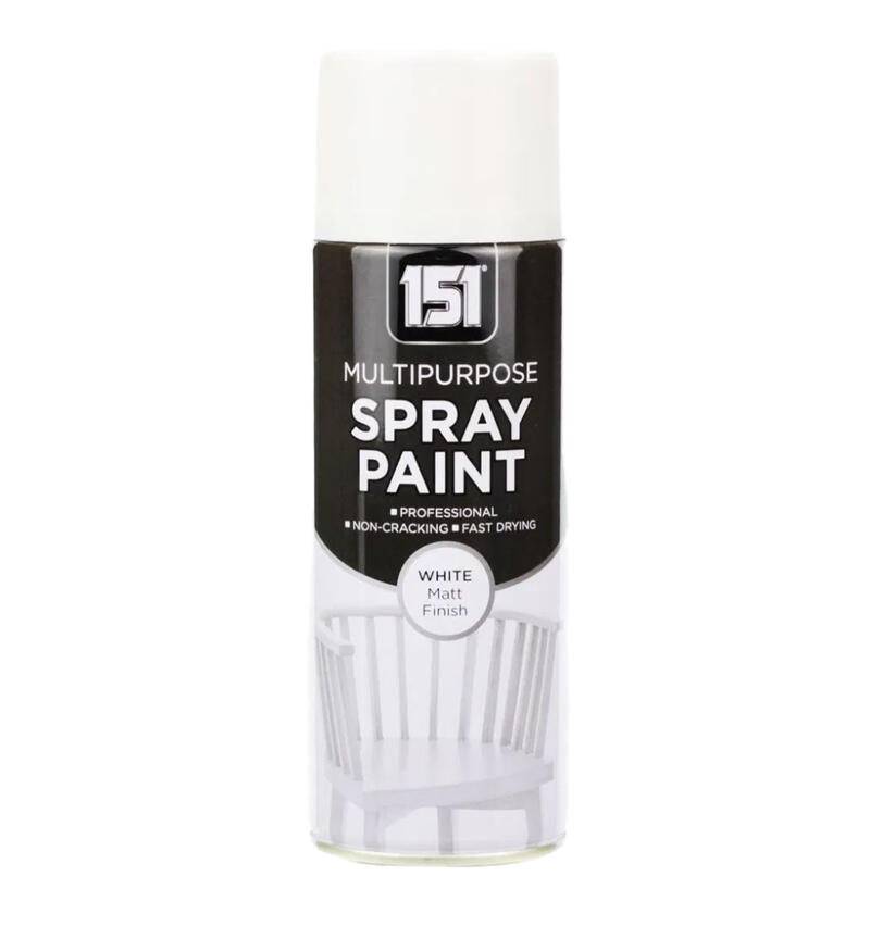151 Metallic Spray Paint 400ml White 1 Each TAR027