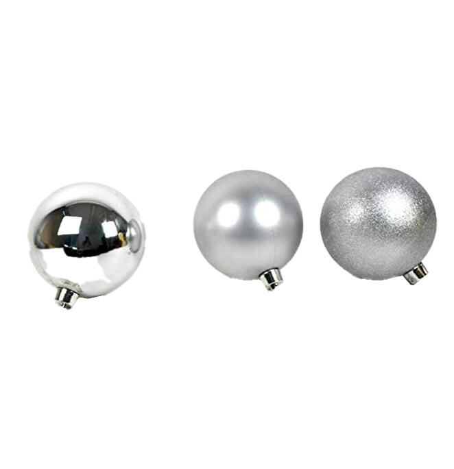  Christmas Balls 25cm Silver 1 Each 1015693