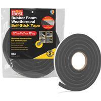  Do It Best Foam Weatherstrip Tape 1/2x6/16 Inchx10 Foot Black 1 Each R930HDB