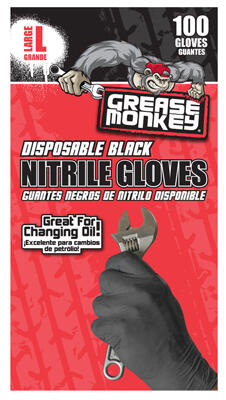  Grease Monkey Disposable Nitrile Glove  Large 100 Pack 23890-110