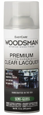 Easy Care Woodsman Semi Gloss Lacquer Spray Paint 12oz Clear 1 Each LQ23-AER