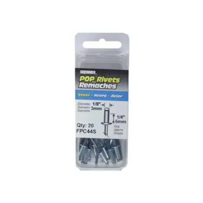  Sure Bonder Medium Rivet  1/8 Inch  Steel 20 Pack  FPX44S FPC44S