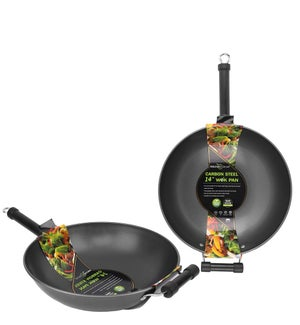 PRESSED CARBON STL WOK 14