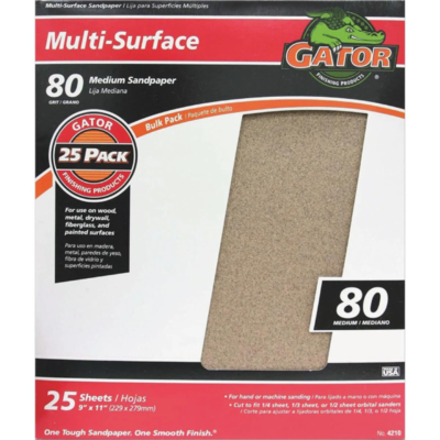 Gator  Coarse Sandpaper 60 Grit  9x11 Inch  1 Each 4211