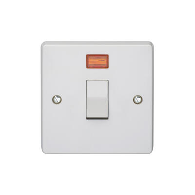 Crabtree Control Switch Outlet Double Pole 32A Neon 1 Each 4013/3: $24.94