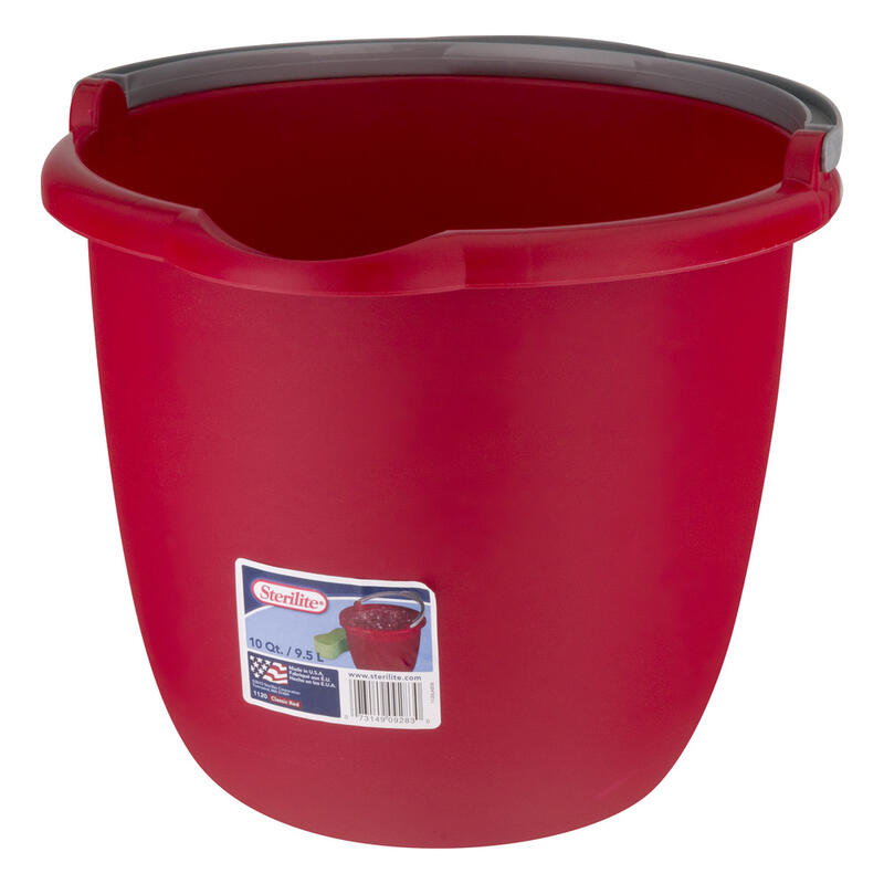 Sterilite Bucket W/Spout 10 Quart Red 1 Each 11205812
