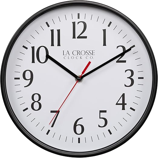 BASICS BLACK ANALOG WALL CLOCK