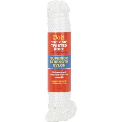  Do It Best Twisted Packaged Rope 1/4 Inchx50 Foot  White 1 Each 729019: $35.96