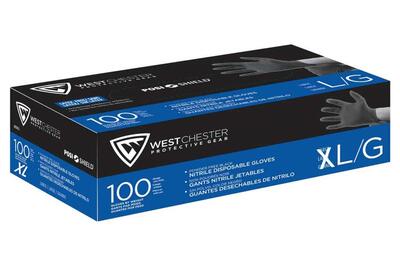  West Chester Nitrile Disposable Gloves  X Large Black  1 Each100 Pack  2920/XL: $1.58