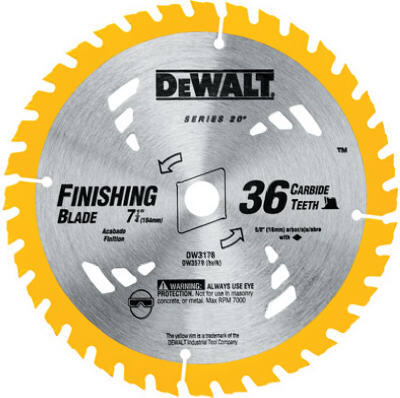  DeWalt Carbide Blade 36 Teeth  7-1/4 Inch  1 Each DW3176