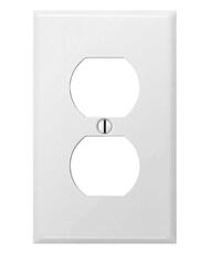  Amertac Steel Outlet Wall Plate 1Gang White 1 Each 8WS108 C981DW: $2.50