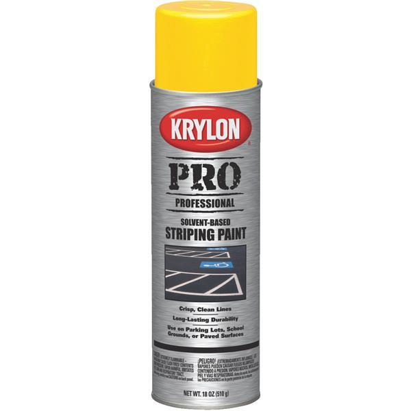 Krylon Professional Striping Spray Paint 18oz Highway Yellow 1 Each K05911007: $31.35