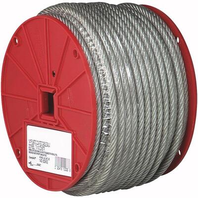  Campbell  Vinyl Coated Cable  3/32 Inchx250 Foot 1 Foot 7000397: $1.20