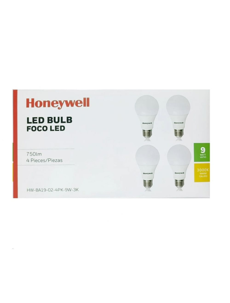BULB LED E27 9W 3000K 4PK